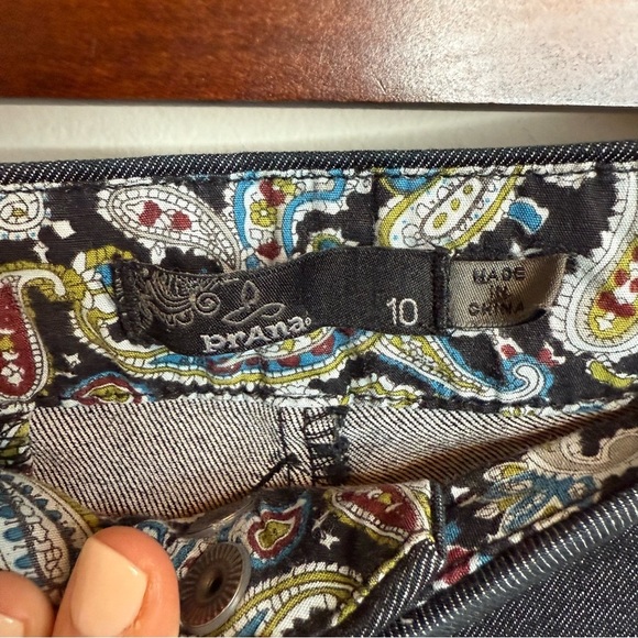 Prana | Dark Denim Wide Leg Trouser with Stretch | Sz 10 - Picture 4 of 6